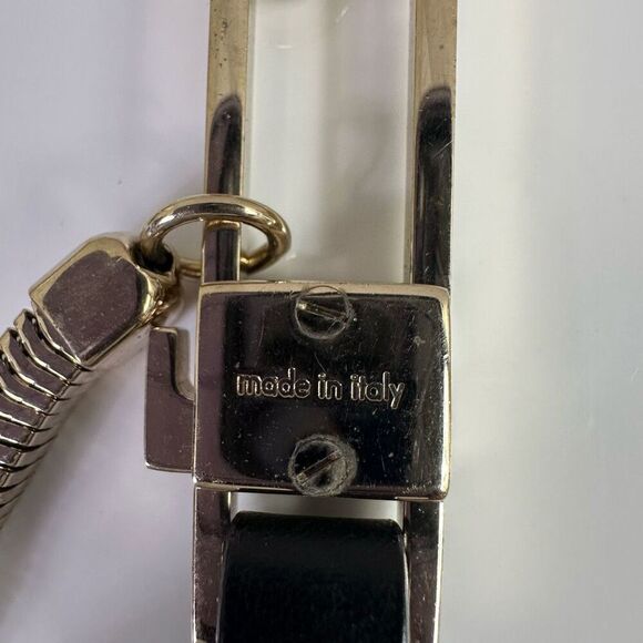 Gucci Bicolor Long Porte Cles Keychain Leather Metal With Pouch And‎ Box - Picture 9 of 12